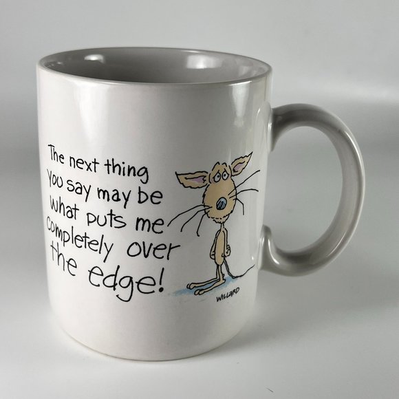 Vtg Hallmark Shoebox Greetings The Next Thing You Say Ceramic White Cup Mug1988 - Picture 1 of 10